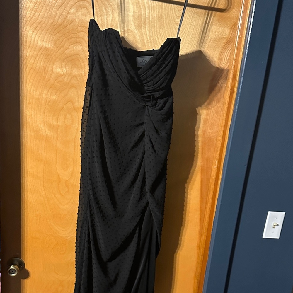 Katie May Black Textured Sleeveless Maxi Dress